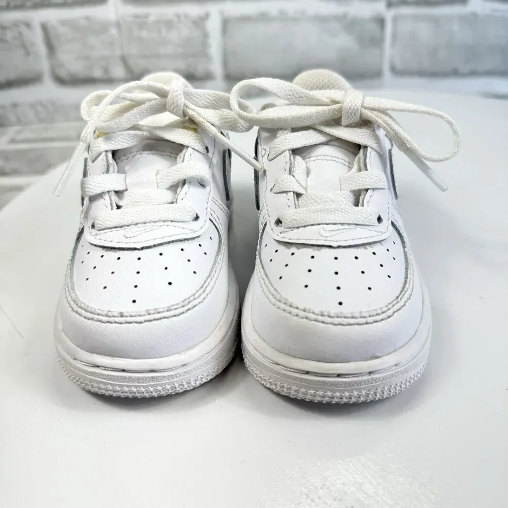 Nike Air Force 1 Low Toddler Size 5 C Triple White Athletic Shoes Sneakers